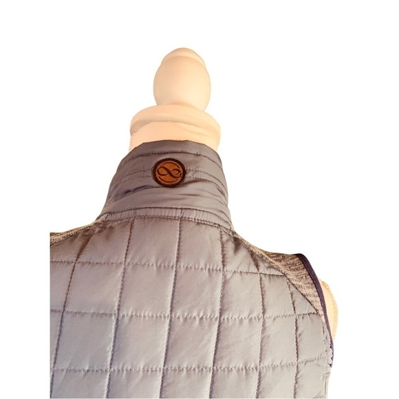 New Women's Medium Be Boundless Soft Touch Zip Up Mixed-Media Vest Light Blue - Picture 8 of 13
